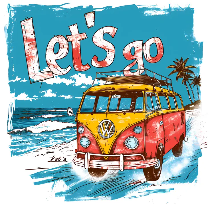 Let's Go Van on Beach