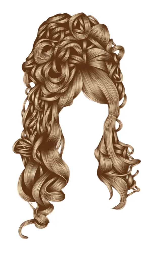 Curly Brown Hair Illustration