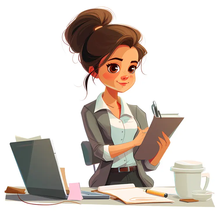 Businesswoman with Clipboard