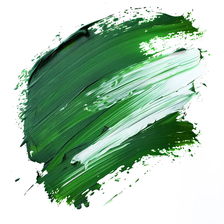 Green Paint Brushstroke