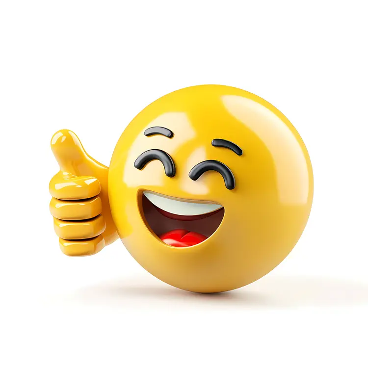 Happy Thumbs Up Emoji