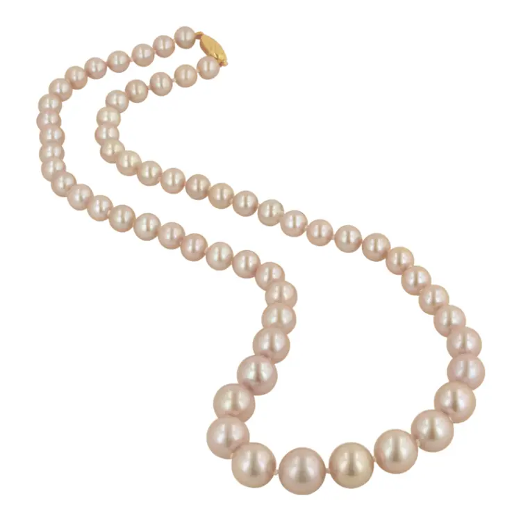 Elegant Pearl Necklace with Gold Clasp
