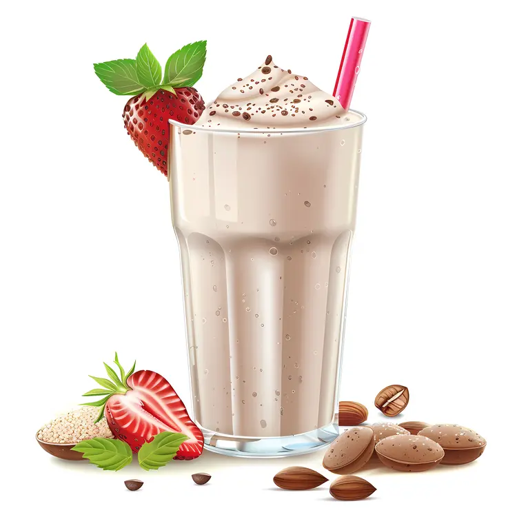 Strawberry Almond Milkshake