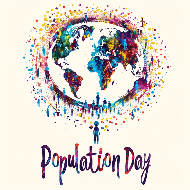 Colorful Earth for Population Day