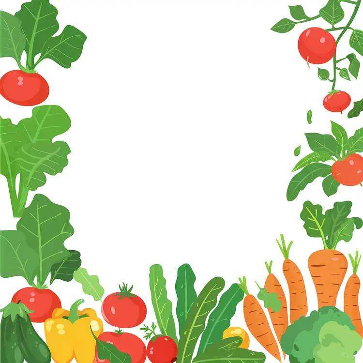 Vegetable Border with Fresh Produce