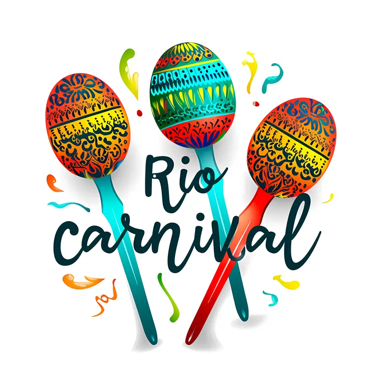 Colorful Maracas for Rio Carnival