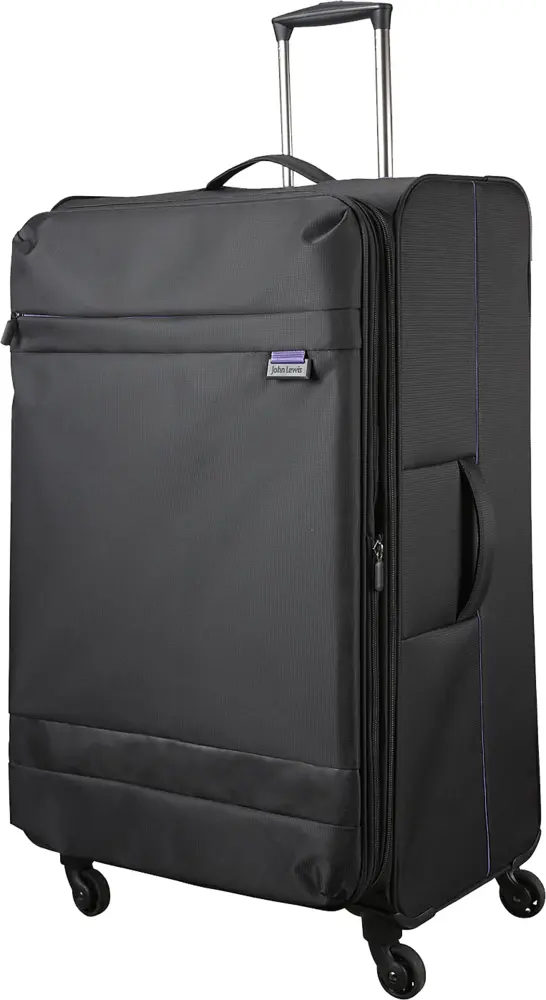 Large Black Suitcase with Wheels for Travel