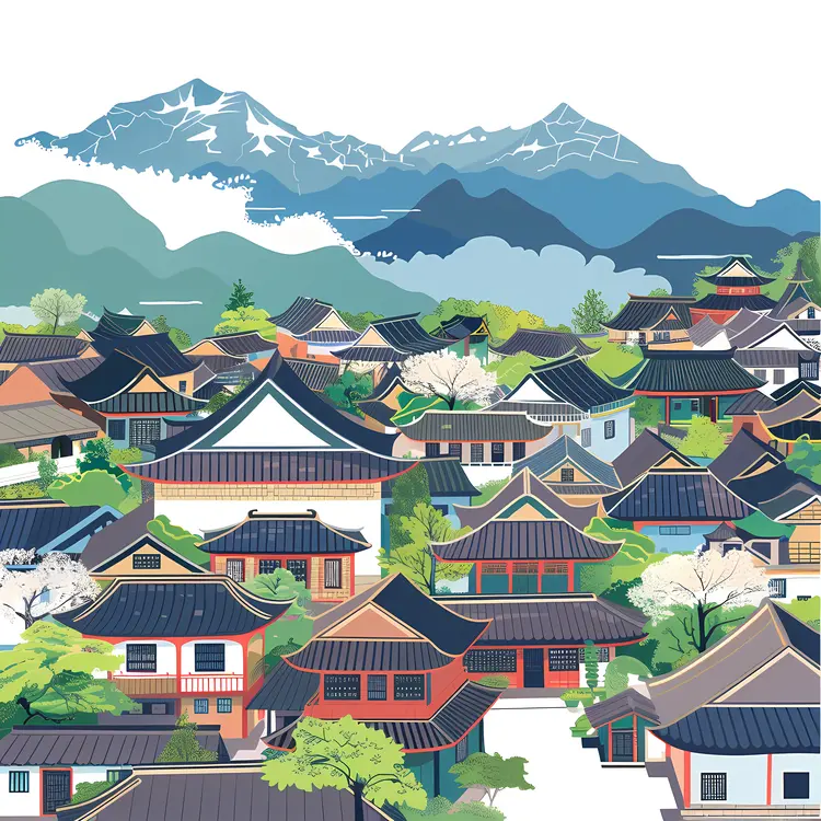 Mountain Village with Scenic View