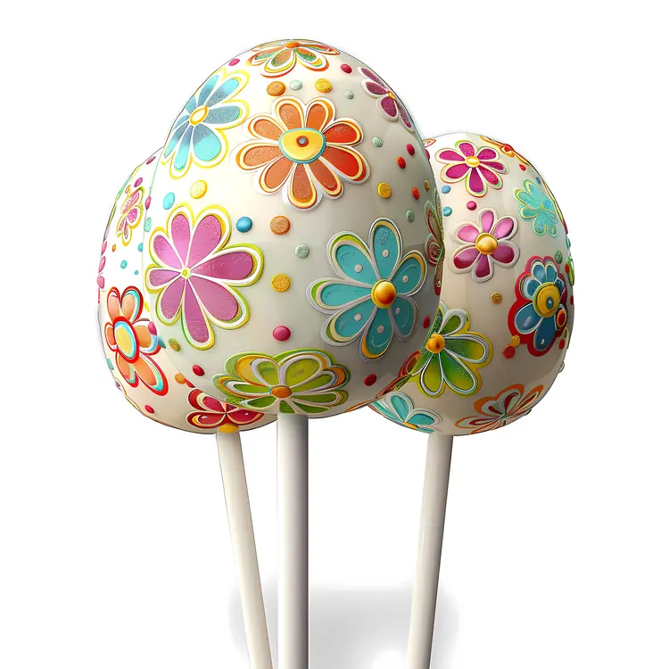 Colorful Flower Cake Pops