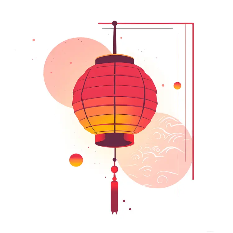 Modern Red Lantern for Chinese New Year