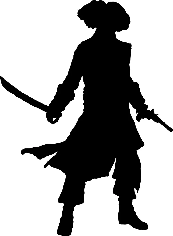 Pirate Silhouette with Sword