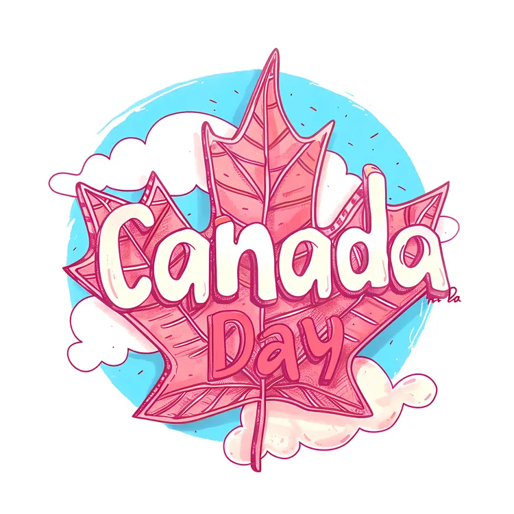 Canada Day Festivities with Maple Leaf