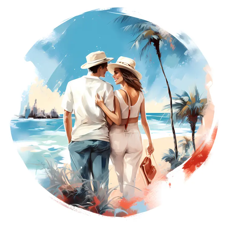 Couple Enjoying Beach Vacation