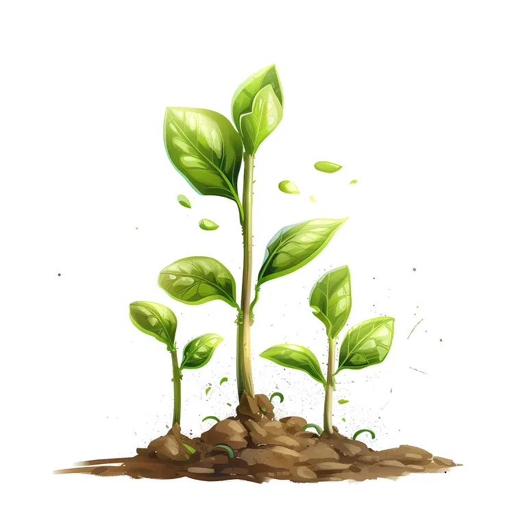 Green Plant Growing in Soil
