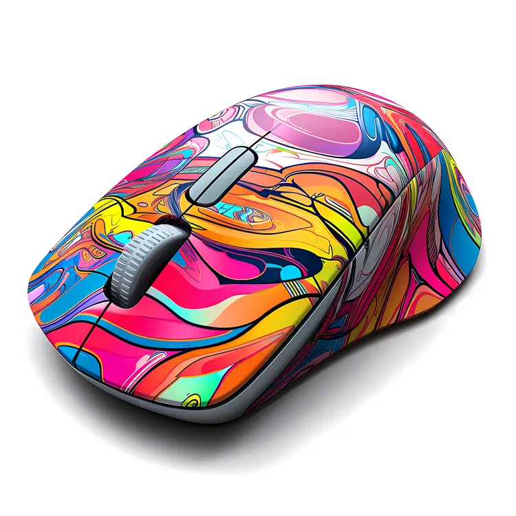 Psychedelic Pattern Computer Mouse