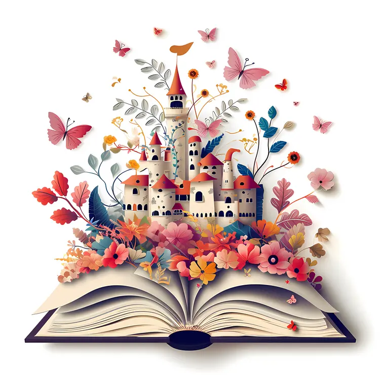 Whimsical Castle on a Book