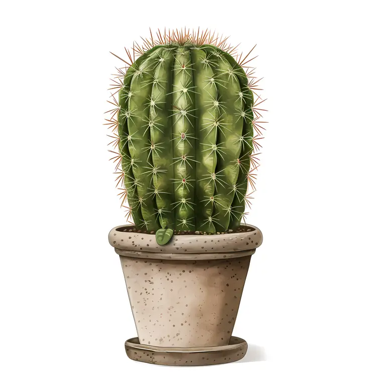 Tall Potted Cactus Plant