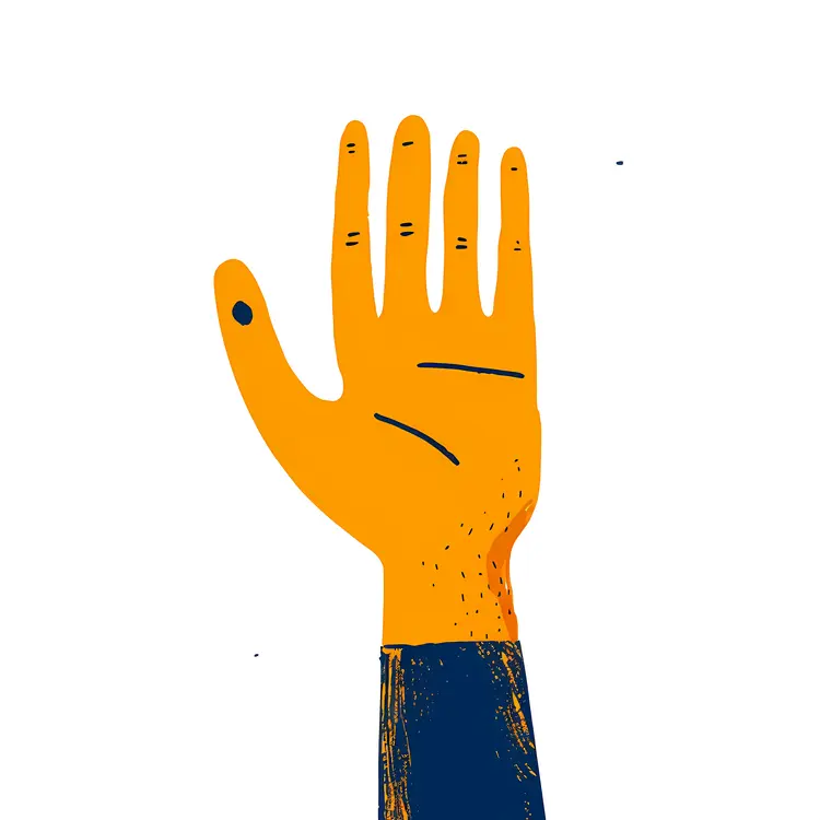 Yellow Hand Illustration