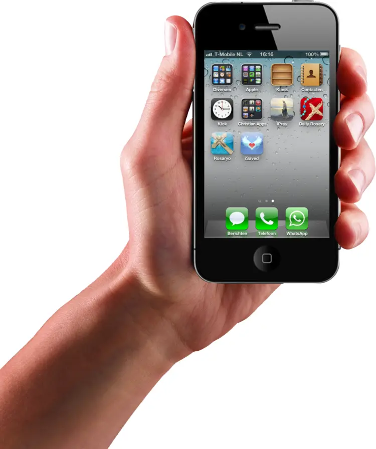 Hand Holding Black iPhone