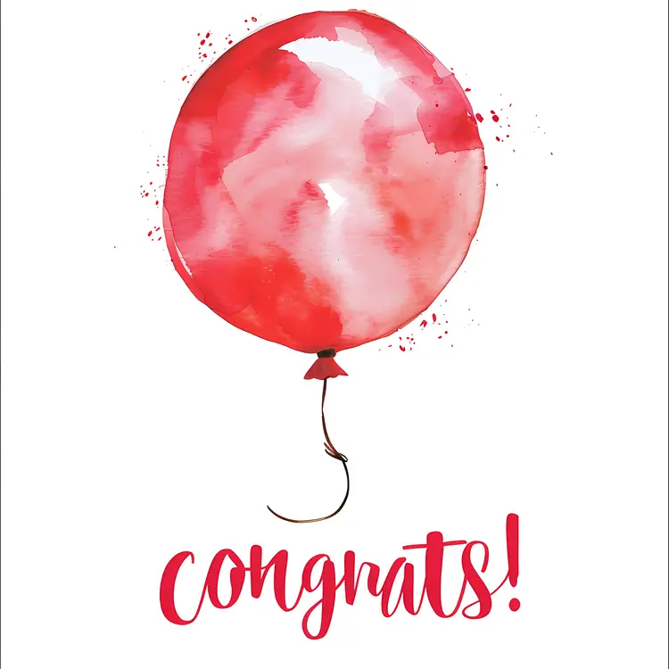 Congrats with Red Balloon