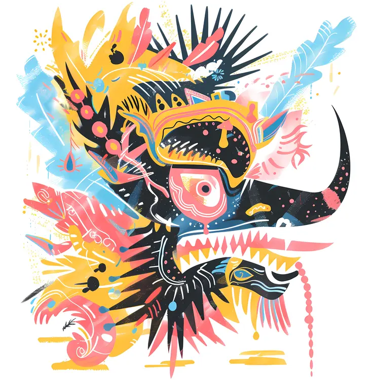 Colorful Tribal Mask