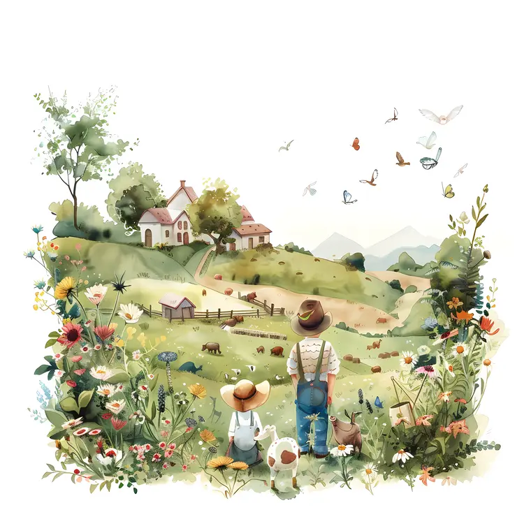 Countryside Farm with Children