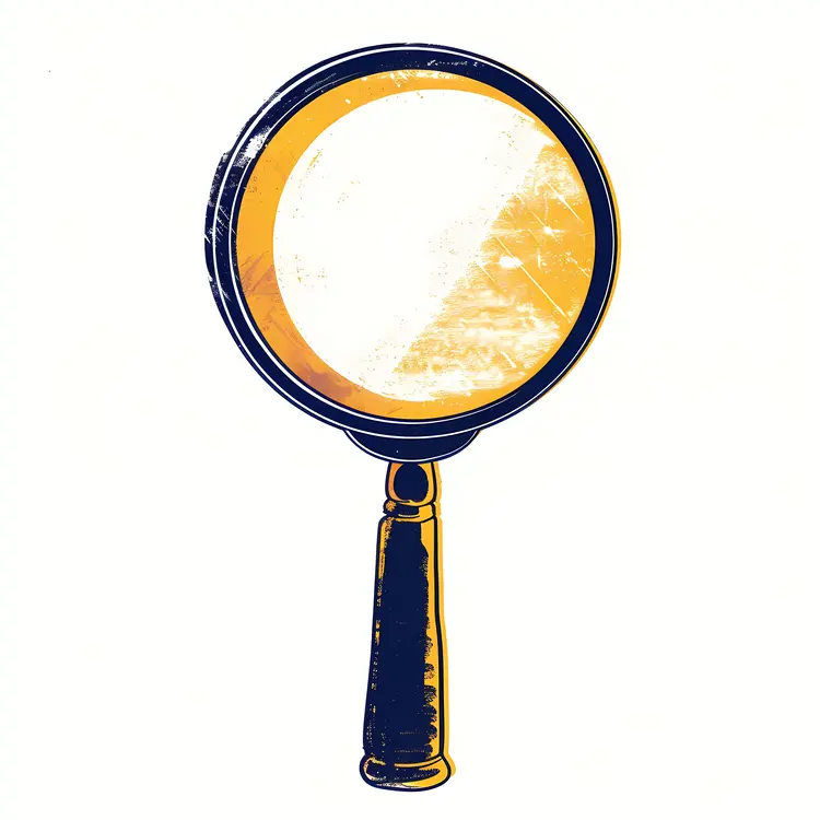 Vintage Style Magnifying Glass Illustration