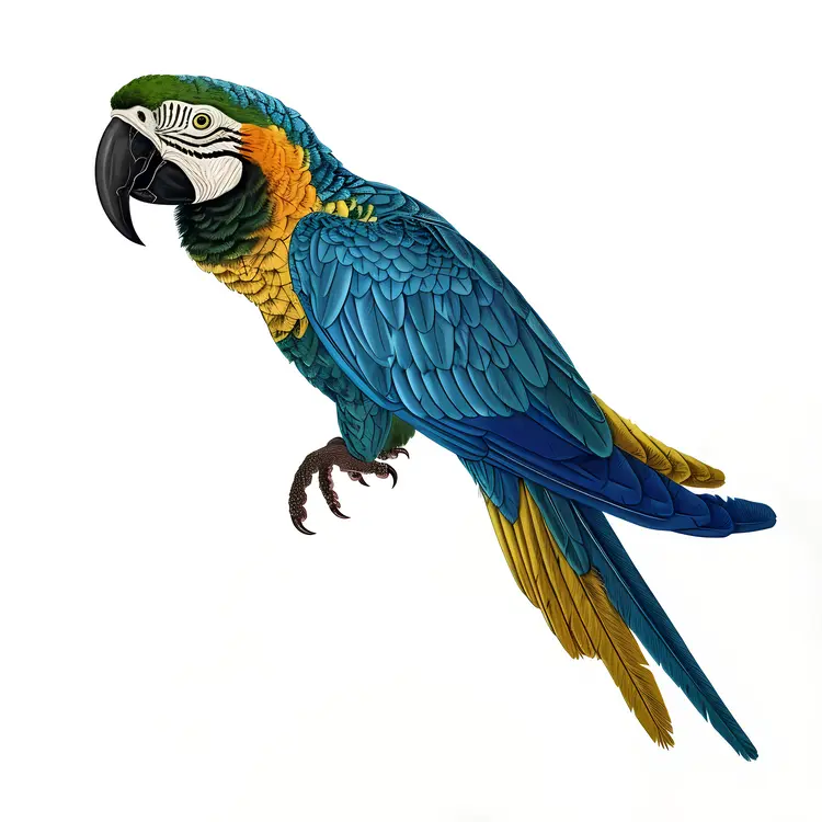 Blue and Yellow Parrot with Striking Colors