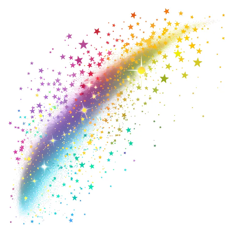 Rainbow Star Trail Background