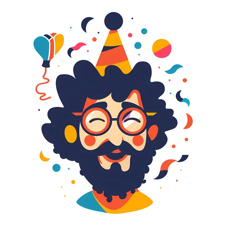 Party Man with Glasses