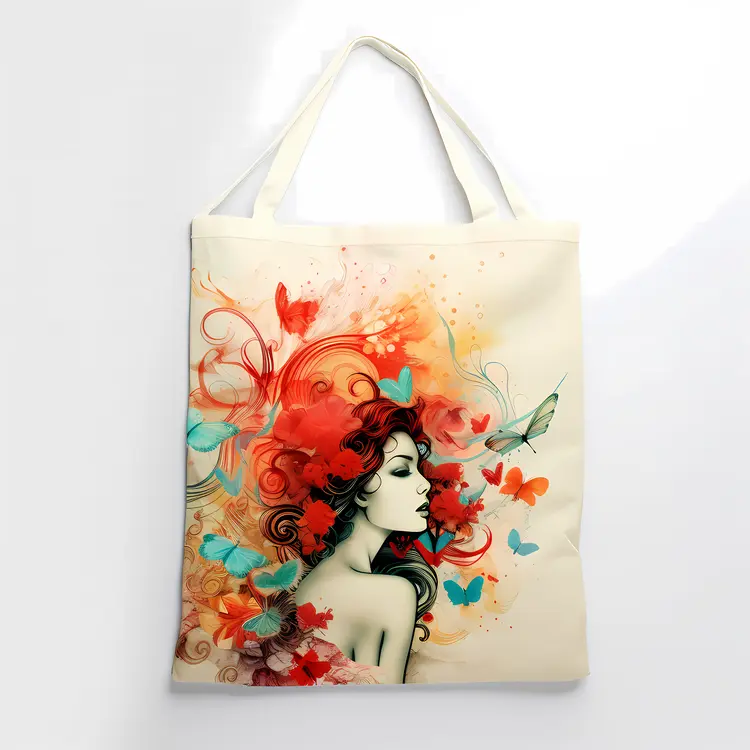Artistic Woman with Butterflies