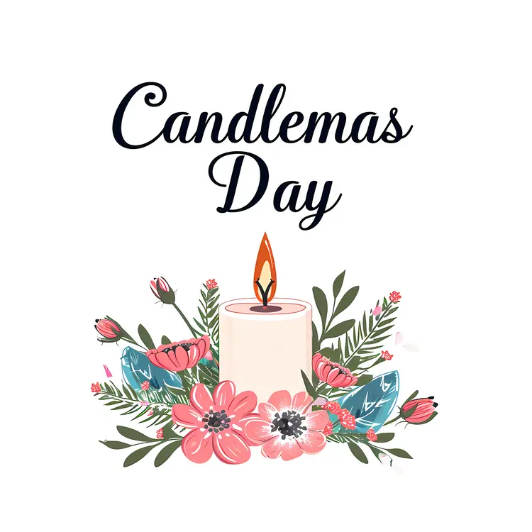 Beautiful Candle Illustration for Candlemas Day