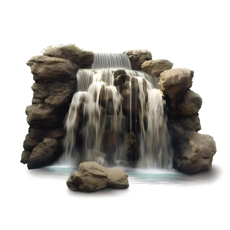Waterfall with Rocks and Stream