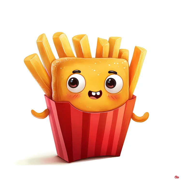 Cute Cartoon French Fries
