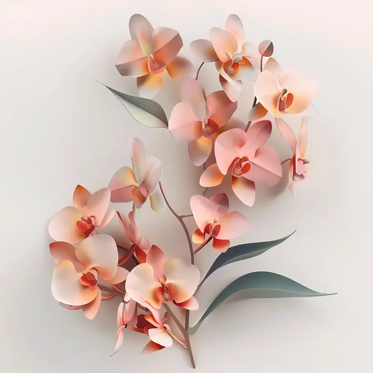 Beautiful Pink Paper Orchids