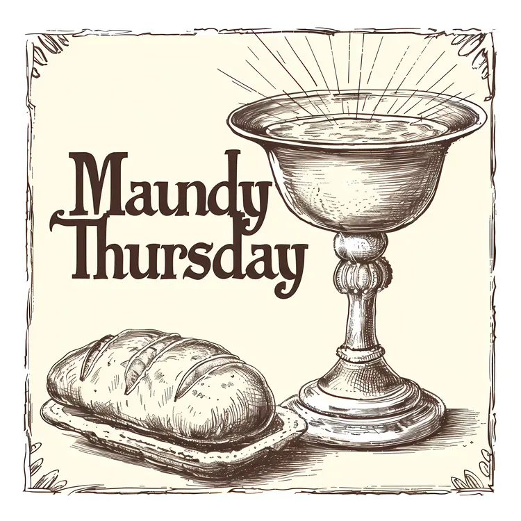 Maundy Thursday Bread and Chalice Sketch