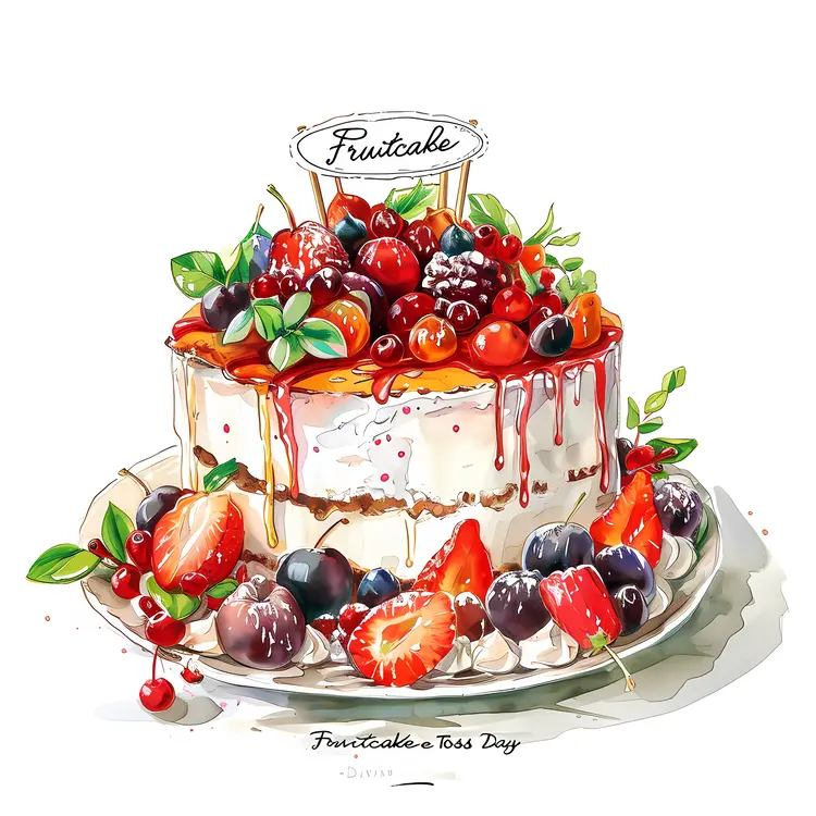Fruitcake with Berries for Fruitcake Toss Day