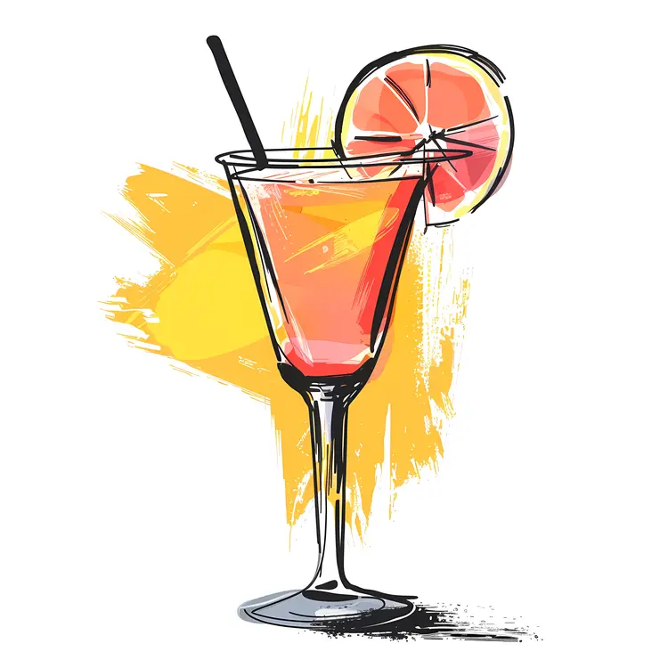 鸡尾酒插画