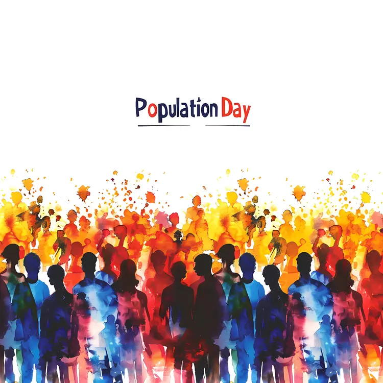 Colorful Crowd for Population Day