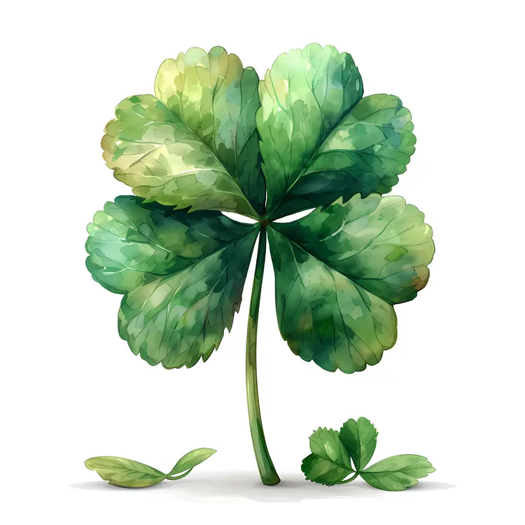 Green Four-leaf Clover Illustration