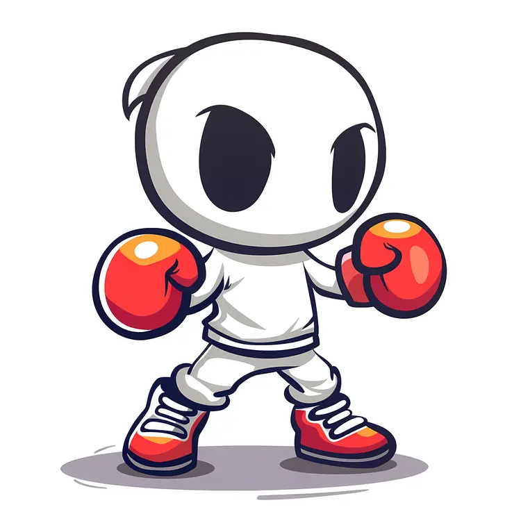 Stylized Cartoon Boxer