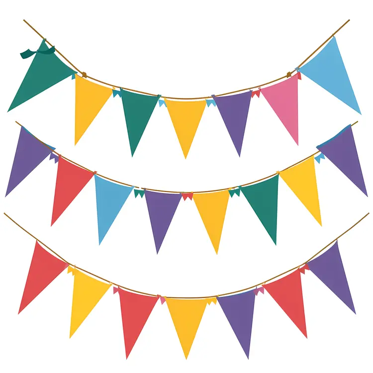 Colorful Bunting Flags for Festive Celebrations