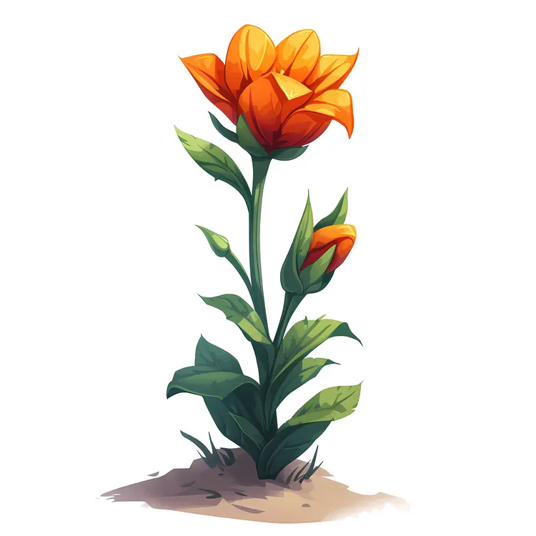 Orange Flower in Bloom