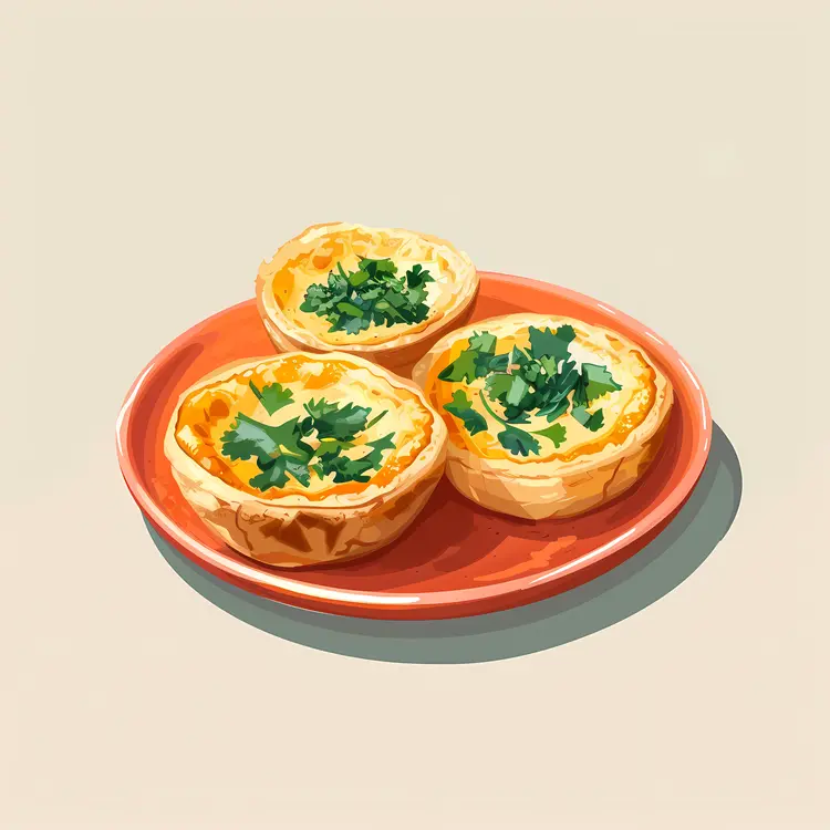 Three Mini Quiches with Herbs