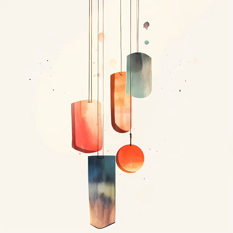 Colorful Abstract Wind Chimes
