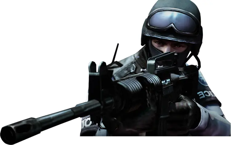 SWAT Officer with Gun