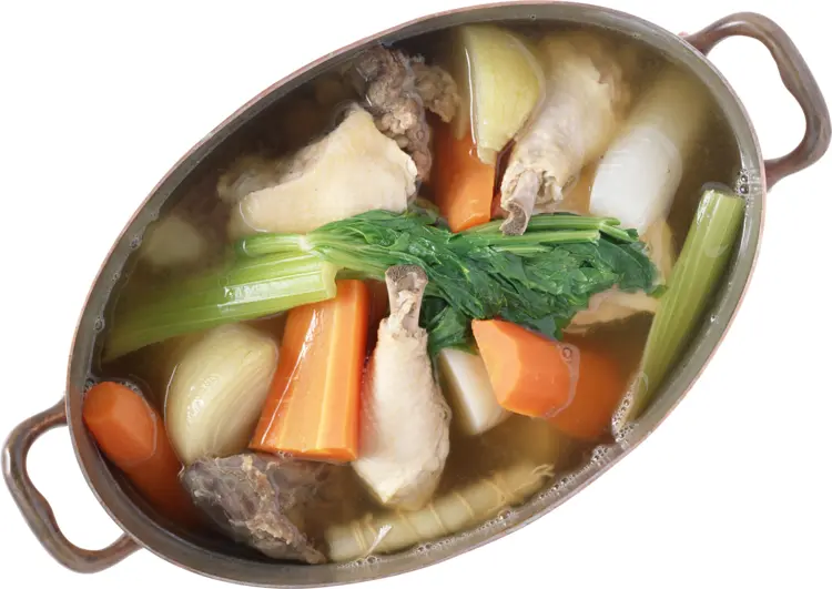 Warm Soup with Vegetables and Broth