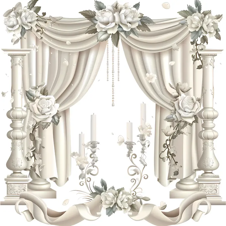 Elegant Wedding Arch with Flowers