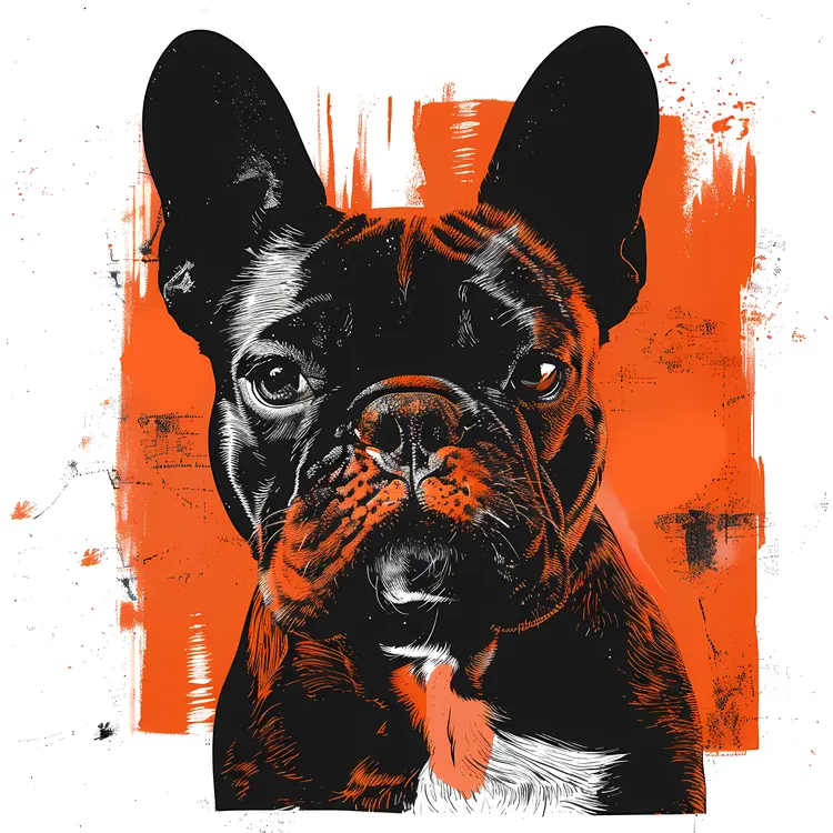 French Bulldog in Orange and Black