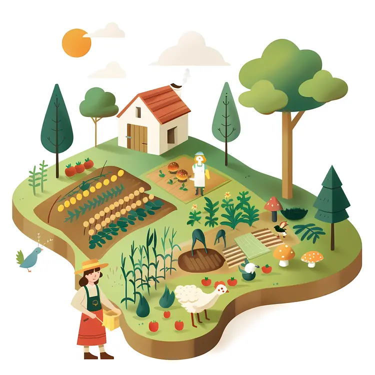 Small Cute Doodle Farm